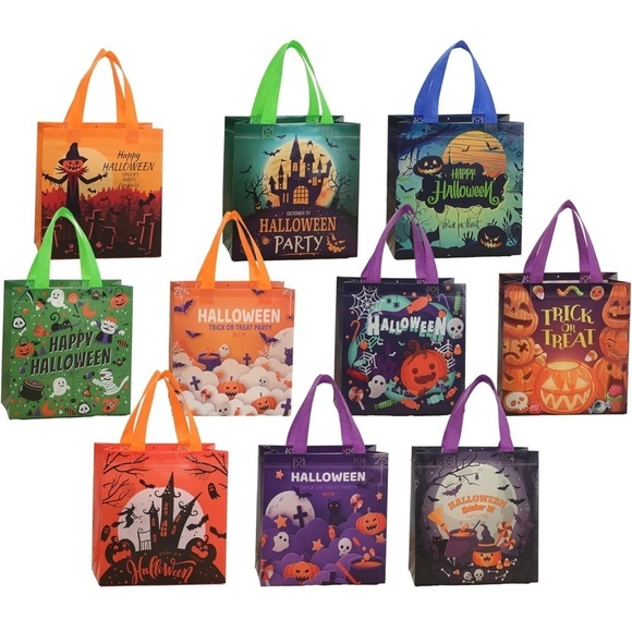 Other - Reusable Halloween Horror, Woven Gift Bags - Birthday Parties, Gift Wrap…